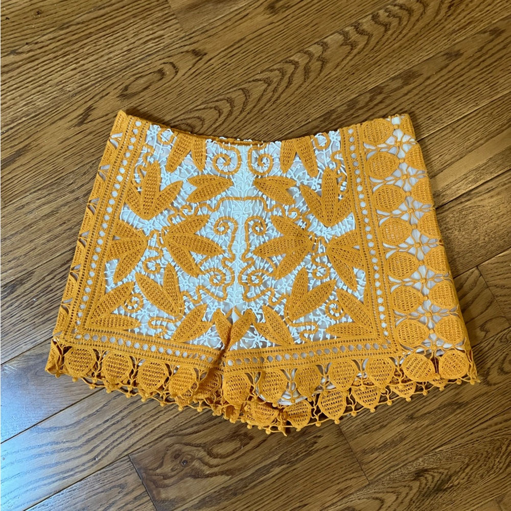 Tory Burch Crochet High Waist Shorts